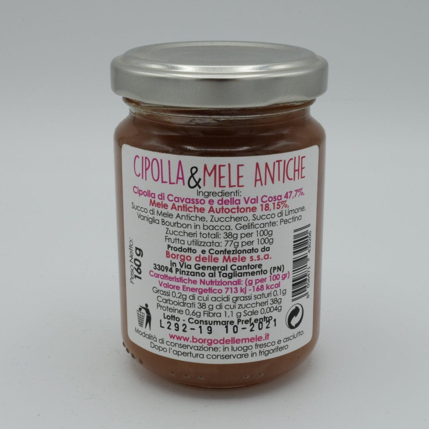 Composta di Cipolla e Mele Antiche Borgo delle Mele 160g