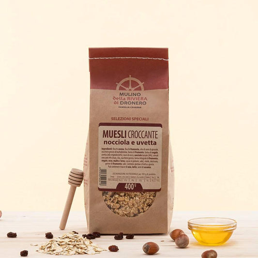Muesli croccante nocciola e uvetta Cavanna