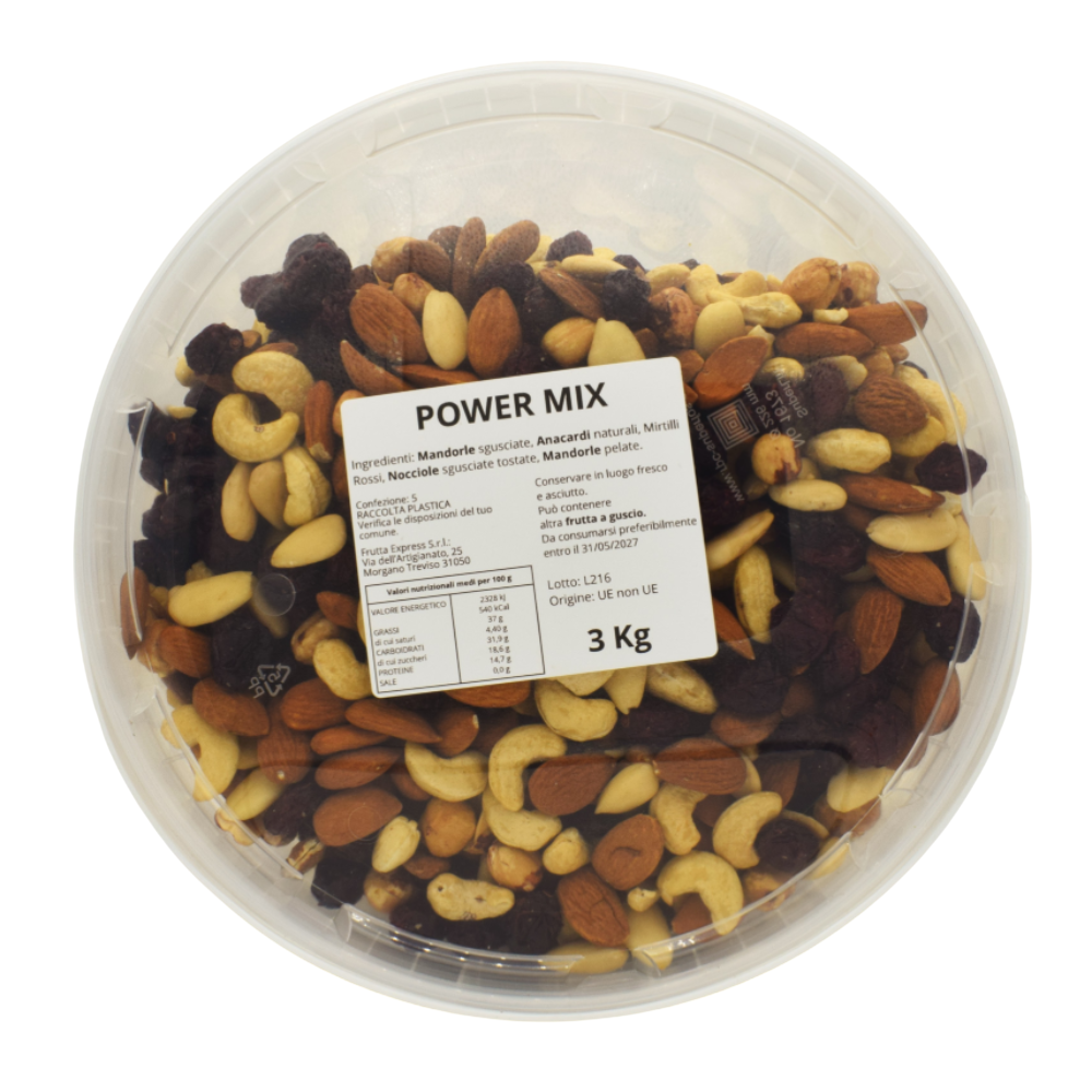 Power Mix Frutta Secca Frutta Express Secchio 3kg