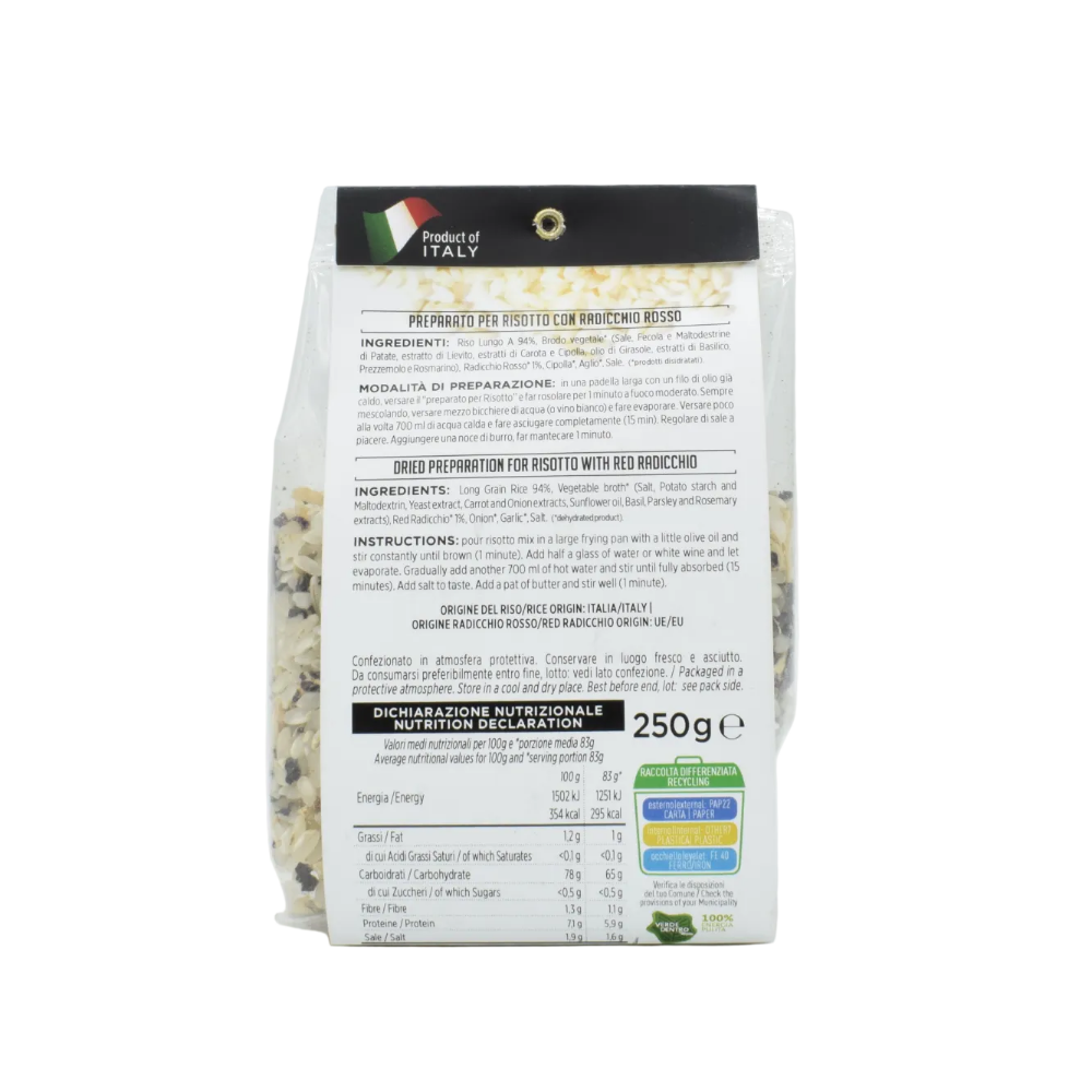 Risotto al Radicchio Rosso Gli Aironi 250g retro