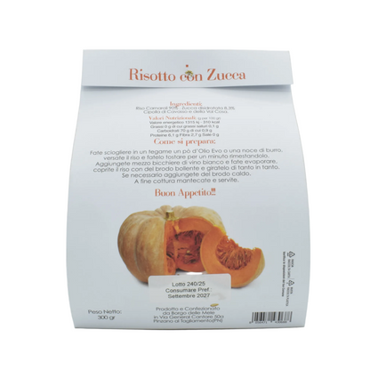 Risotto con Zucca Borgo delle Mele 300gr (retro)