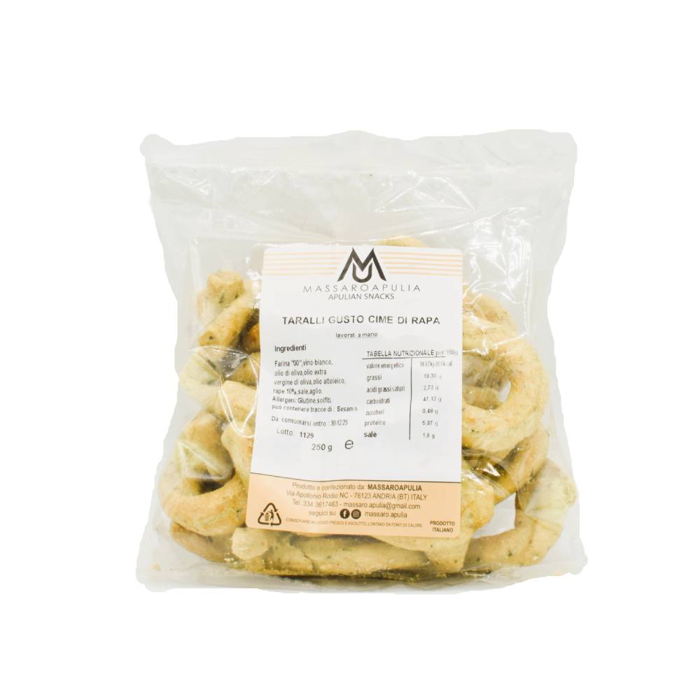 Taralli Gusto Cime di Rapa Massaroapulia 250g