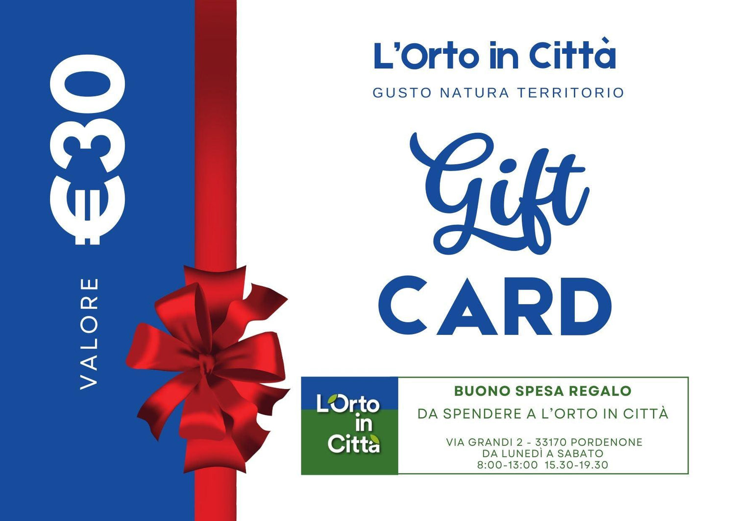 Voucher regalo L'Orto in Città a Pordenone 30€