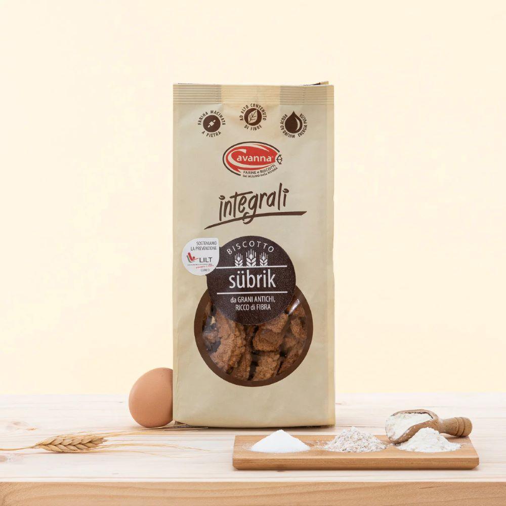 Biscotti integrali subrik di grani antichi Cavanna